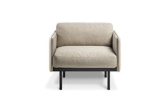 Eden Leo 1-Seater Sofa - Natural Oatmeal Colour Fabric ED-LEOCHAIR-OATMEAL