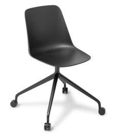 Eden Max 4-Star Swivel Meeting or Cafe Chair Black / Black ED-MXSTRBLK-BLK