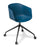Eden Max Tub 4-Star Swivel Meeting or Cafe Chair Classic Blue / Black ED-MXTBSTRBLK-BLU