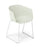 Eden Max Tub Sled Meeting or Cafe Chair Pumice / White ED-MXTBSLDBLK-PUM