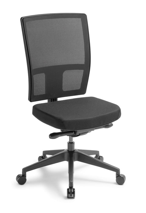 Eden Media Ergo Synchro Highback Ergonomic Chair No Arms / Standard Black ED-MDAERG-BLK