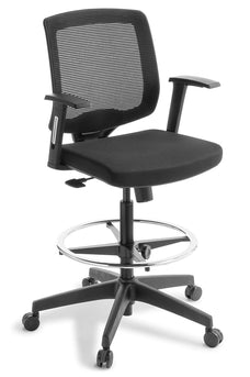 Eden Media Meeting Synchro Midback Meeting Chair With Highlift and Footring ED-MDAMTGHL-BLK-PRO