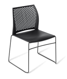 Eden Net Meeting Chair - Black Frame, Black Shell ED-NETBLK-BLK