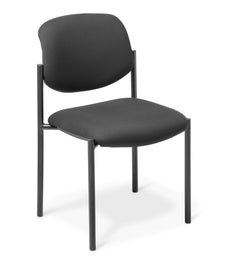 Eden Pause Visitor Chair, Stackable, Black Frame Fabric ED-PAUSE-BLK