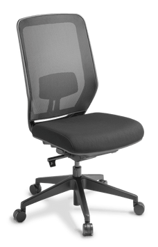 Eden Pilot Highback Ergonomic Chair No Arms / Standard Black ED-PILOT-BLK