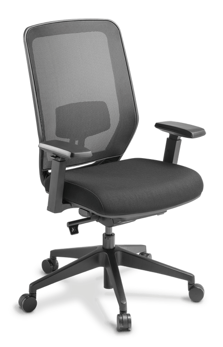 Eden Pilot Highback Ergonomic Chair With Arms / Standard Black ED-PILOTWA-BLK