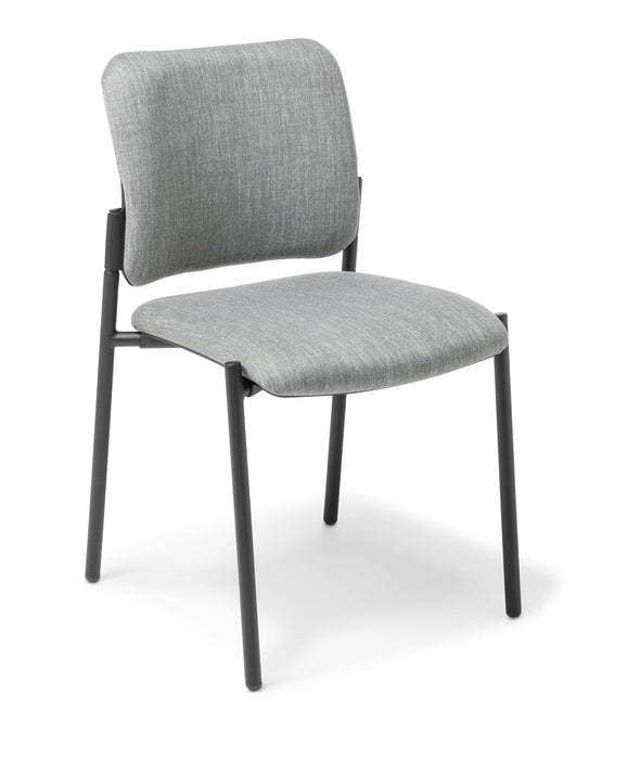 Eden Polo Black Frame Visitor and Meeting Chair None / Keylargo Ash Fabric ED-POLOBLK-KEYASH