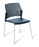 Eden Punch 4-Leg Community Chair Navy / Chrome ED-PNCHLGCHR-NAV