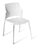 Eden Punch 4-Leg Community Chair White / Chrome ED-PNCHLGCHR-WHT
