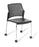 Eden Punch 4-Leg on Castors Community Chair Black / Chrome ED-PNCHLGCSTRCHR-BLK