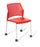 Eden Punch 4-Leg on Castors Community Chair Red / Chrome ED-PNCHLGCSTRCHR-RED