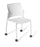 Eden Punch 4-Leg on Castors Community Chair White / Chrome ED-PNCHLGCSTRCHR-WHT