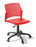 Eden Punch 5-Star Swivel Community Chair Red / Black ED-PNCHSWL-RED