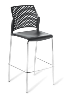 Eden Punch Bar Stool Community Chair Black / Chrome ED-PNCHBRCHR-BLK