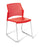 Eden Punch Sled Community Chair Red / Chrome ED-PNCHSLDCHR-RED