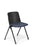 Eden Scout 4-Leg Cafe & Meeting Chair Polypropylene Black Frame with Seat Upholstered in Keylargo Navy Fabric ED-SCOUTLEGBLK-KEYNAVY