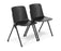 Eden Scout 4-Leg Community Chair Polyproylene, Black Frame & Shell, Integrated Links None ED-SCOUTLEGLINK-BLK