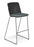 Eden Scout Sled Barstool Polyproylene Black Frame Upholstered with Keylargo Anthracite Fabric ED-SCOUTBARBLK-KEYANTH