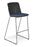 Eden Scout Sled Barstool Polyproylene Black Frame Upholstered with Keylargo Navy Fabric ED-SCOUTBARBLK-KEYNAVY