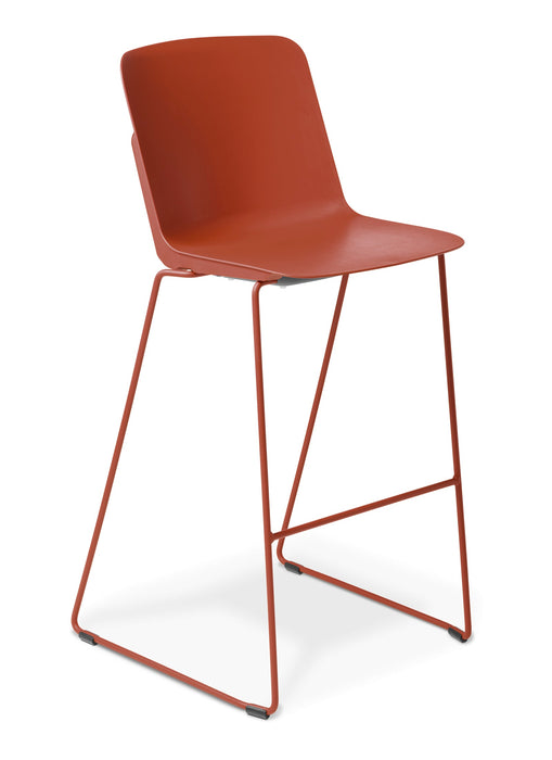 Eden Scout Sled Barstool Polyproylene Rust Frame ED-SCOUTBAR-RST