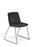 Eden Scout Sled Meeting Chair Polypropylene Black Frame & Shell - Keylargo Ebony Upholstery ED-SCOUTSLEDBLK-KEYEBONY