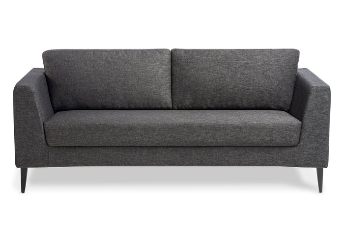 Eden Shanghai 2-Seater Black Feet Sofa Keylargo Anthracite Fabric ED-SHANG2SEATBLK-KEYANT