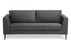 Eden Shanghai 2-Seater Black Feet Sofa Keylargo Anthracite Fabric ED-SHANG2SEATBLK-KEYANT