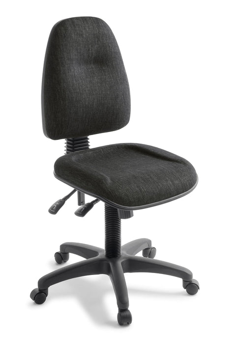 Eden Spectrum 3-lever Highback Ergonomic Chair Keylargo Ebony Fabric ED-S3-KEYEBO