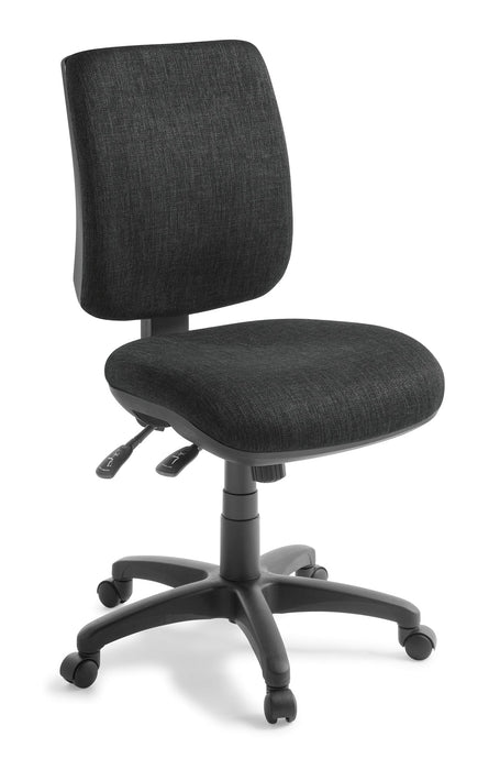 Eden Sport 3 Lever Midback Ergonomic Chair Keylargo Ebony Fabric ED-SPRT340-KEYEBO