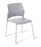 Eden Spring 4-Leg Chrome Community Chair Smoke Shell ED-SPRLEGCHR-SMK