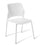 Eden Spring 4-Leg Chrome Community Chair White Shell ED-SPRLEGCHR-WHT