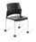 Eden Spring 4-Leg on Castors Chrome Community Chair Black Shell ED-SPRLEGCASCHR-BLK