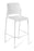 Eden Spring Bar Stool Chrome Community Chair White Shell ED-SPRBARCHR-WHT