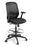 Eden Sprint with Polished Aluminium Base Task Mesh Chair - Standard Black Fabric Arms + Midlift & Footring ED-SPRINTARMSMLFTRNG-BLK