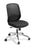 Eden Sprint with Polished Aluminium Base Task Mesh Chair - Standard Black Fabric Polished Aluminium Base ED-SPRINTPAB-BLK