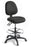 Eden Tag 2-lever Midback Ergonomic Chair with Highlift and Footring, Ebony Fabric ED-TAG240HL-KEYEBO-PRO