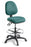 Eden Tag 2-lever Midback Ergonomic Chair with Highlift and Footring Keylargo Atlantic Fabric ED-TAG240HL-KEYATL