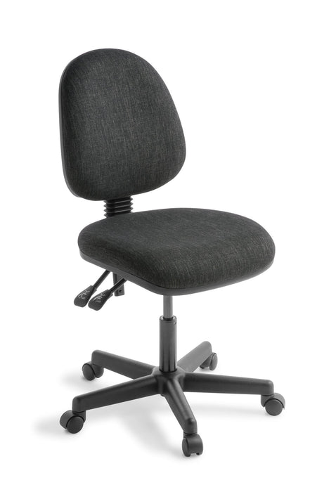 Eden Tag 3-lever Midback Ergonomic Office Chair Keylargo Ebony Fabric ED-TAG340-KEYEBO