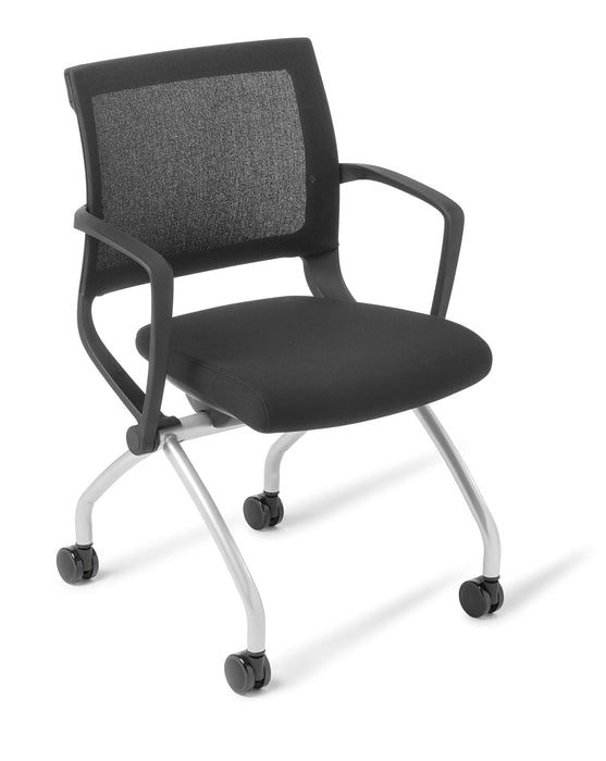 Eden Team Meeting Chair Mesh Back with Arms - Standard Black ED-TEAM-BLK