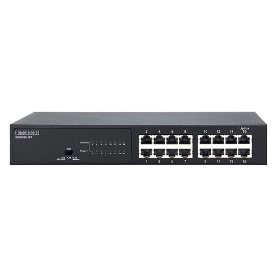 EDGECORE 16 Port GE Unmanaged Switch. Support VLAN mode. Jumbo frame and Auto MDI/MDIX.   PROMO Win 1 of 9 $100 Prezzy Cards CDECS1020-16T