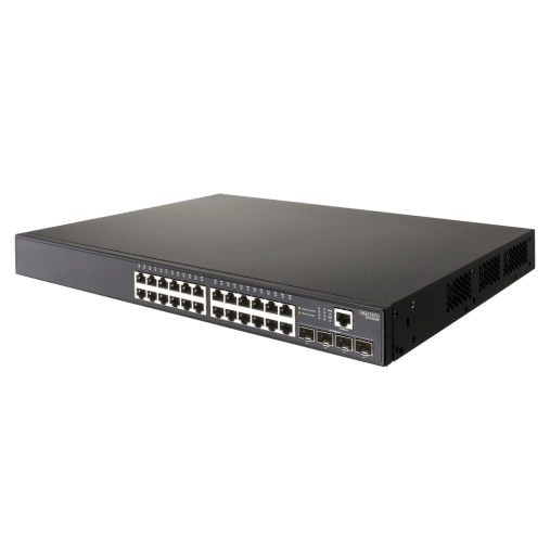 EDGECORE 24 Port Gigabit PoE+ Managed L2+/L3 Lite Switch. 4x GE SFP Ports. 1x RJ45 Console port. Power Budget: 190W. Comprehensive Security, Advanced PROMO Win 1 of 9 $100 Prezzy Cards CDECS4100-28P