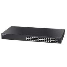 EDGECORE 24 Port Gigabit Web-Smart Pro Switch. 4 SFP & 24 RJ-45 ports. 1x RJ45 Console port. Fanless design. External Power. PROMO Win 1 of 9 $100 Prezzy Cards CDECS2100-28T