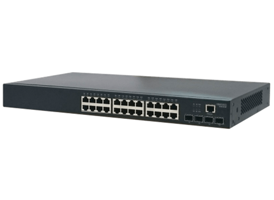 EDGECORE 24 Port Managed L2+ Switch with 4x 10G Uplink Ports. IPv6 Support, VPN, & VLAN Comprehensive QoS, Enhanced Security with Port security limits. CDECS4120-28T