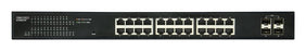 EDGECORE 28 Port Gigabit Web-Smart Ethernet Switch. 4 SFP & 24 RJ-45 ports. IGMP/MLP Snooping. 4K VLAN. DDOS Protection. Energy efficient. Automatic voice/ PROMO Win 1 of 9 $100 Prezzy Cards CDECS2020-28T