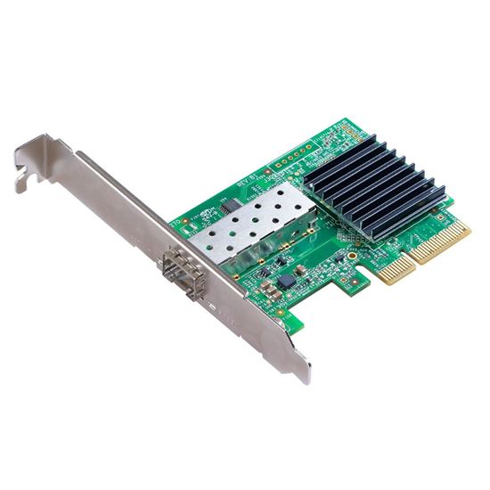 EDIMAX 10GbE SFP+ V2 PCI Express Network Adapter. Converts PCIe slot into SFP+ fiber slot. Compatible with standard SFP+ modules. Low profile bracket included. CDEN-9320SFP-V2