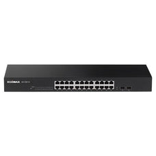 EDIMAX 24 Port Gigabit Rack-Mount Unmanaged Switch + 2 SFP Ports. High-Speed Networking and Jumbo Frames. Designed for Medium /Large Network Environments. Includes Brackets. CDGS-1026V3