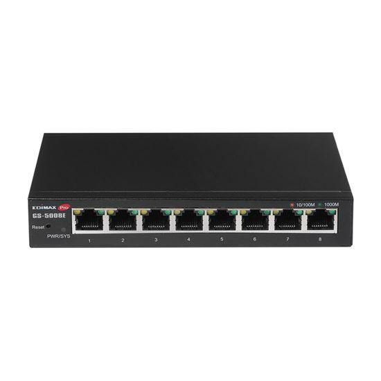 EDIMAX 8-Port Gigabit Ethernet Web Smart Switch. Supports VLAN, ICMP Snooping, 802.1p QoS, Link Aggegation, Broadcast Storm Control. 16Gbps Switching Capacity. Fanless. Wall Mountable CDGS-5008E8P