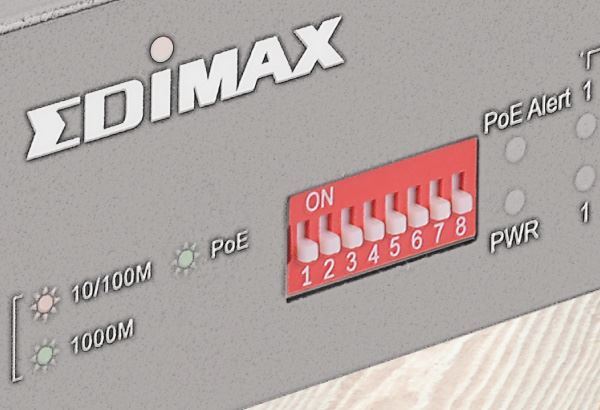 EDIMAX 8 Port Gigabit PoE+ Long Range Unmanaged Switch with DIP Switch Function. Supports up to 30W Per PoE Port (Total Power Budget: 70W). Port-based VLAN. Long Range up to 200m at 10Mbps. CDGS-1008PLV2