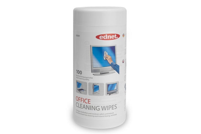 Ednet Office Surface Cleaning Wipes Tub of 100 DVDC2021