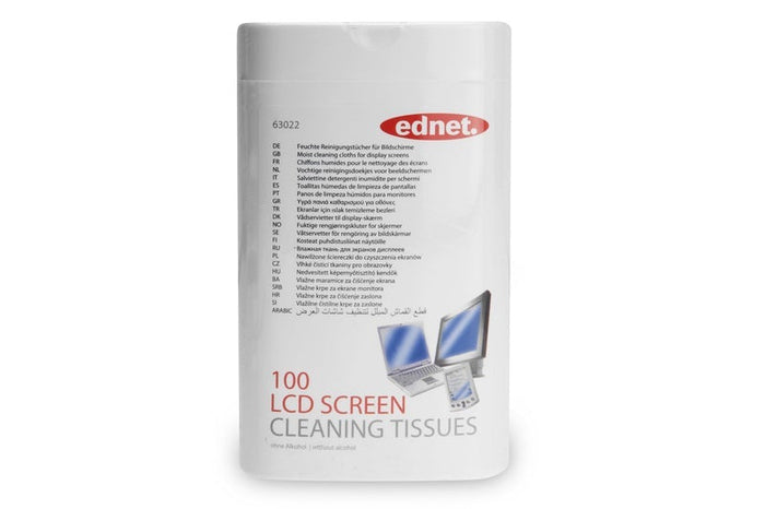 Ednet Screen Cleaning Wipes Tub of 100 DVDC2035